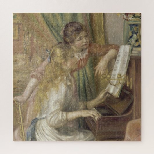 Meisjes van de piano Renoir Impressionist Painting Legpuzzel (Verticaal)