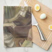 Meisjes van de piano Renoir Impressionist Painting Theedoek (Quarter Fold)