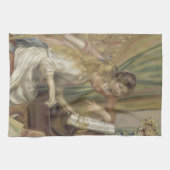 Meisjes van de piano Renoir Impressionist Painting Theedoek (Horizontaal)