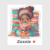 Meisjes van de Wereld Lezen - Burkina Faso Sticker (Vel)