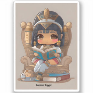 Meisjes van de Wereld Lezen - Het Oude Egypte Sticker
