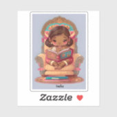 Meisjes van de Wereld Lezen - India Sticker (Vel)