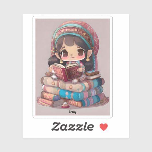 Meisjes van de Wereld Lezen - Irak Sticker (Vel)