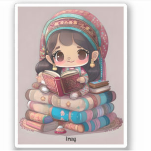 Meisjes van de Wereld Lezen - Irak Sticker