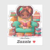 Meisjes van de Wereld Lezen - Ivoorkust Sticker (Vel)