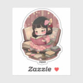 Meisjes van de Wereld Lezen - Japan Sticker (Vel)