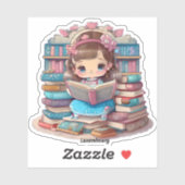 Meisjes van de Wereld Lezen - Luxemburg Sticker (Vel)