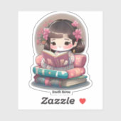 Meisjes van de Wereld Lezen - Zuid-Korea Sticker (Vel)