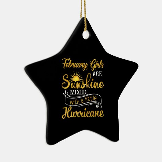 Meisjes van februari zijn zonneschijn gemengd klei keramisch ornament (Rechts)