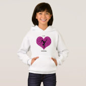 Meisjes van Glitter Heart T-Shirt (Voorkant volledig)