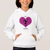 Meisjes van Glitter Heart T-Shirt (Voorkant)