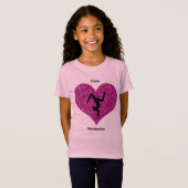 Meisjes van Glitter Heart T-Shirt (Voorkant volledig)