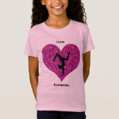 Meisjes van Glitter Heart T-Shirt (Voorkant)