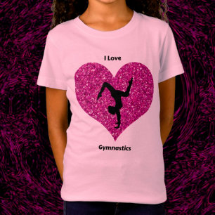 Meisjes van Glitter Heart T-Shirt