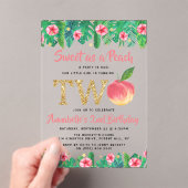 Meisjes van het zoete strand 2e verjaardag acryl uitnodigingen (Insitu (Draagbaar))