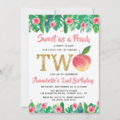 Meisjes van het zoete strand 2e verjaardag kaart (Voorkant)