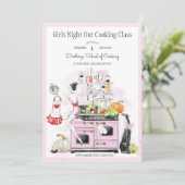Meisjes van nacht uit koken kaart (Staand voorkant)