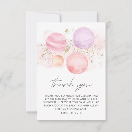 Meisjes van rond bedankkaart (Voorkant)