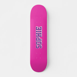 Meisjes Varsity Magenta Skateboard Met Gepersonali