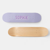 Meisjes Varsity Paarse Skateboard Persoonlijke Naa (Horizontaal)
