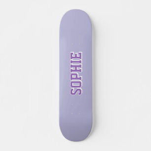 Meisjes Varsity Paarse Skateboard Persoonlijke Naa