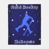Meisjes Veldhockey gepersonaliseerde fleece deken (Voorkant)
