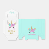 Meisjes Verjaardag Eenhoorn Bedankdoosjes (Uitgevouwen)
