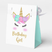 Meisjes Verjaardag Eenhoorn Bedankdoosjes (Achterkant)