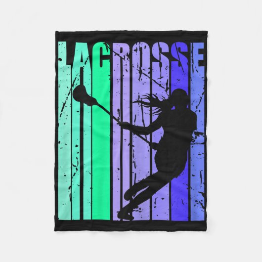Meisjes Verjaardag Lacrosse Retro Sticks Lacrosse  Fleece Deken (Voorkant)