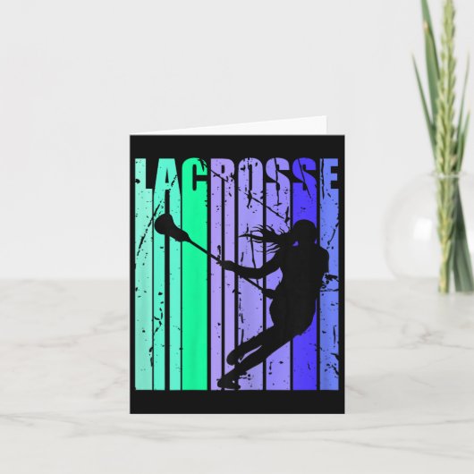 Meisjes Verjaardag Lacrosse Retro Sticks Lacrosse  Kaart (Voorkant)