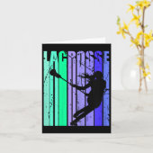 Meisjes Verjaardag Lacrosse Retro Sticks Lacrosse  Kaart (Gele Bloem)