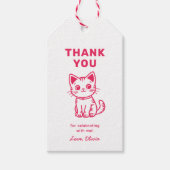 Meisje's verjaardag met aangepaste kleuren schatti cadeaulabel (Voorkant)