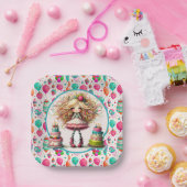 Meisjes verjaardag papieren bordje (Feest)