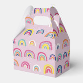Meisjes Verjaardag Roze Rainbow Bedankdoosjes (Achterkant)