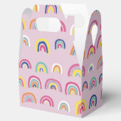 Meisjes Verjaardag Roze Rainbow Bedankdoosjes (Geopend)