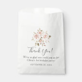 Meisjes verjaardag Shabby Chic Rozen Floral Dank j Bedankzakje (Voorkant)