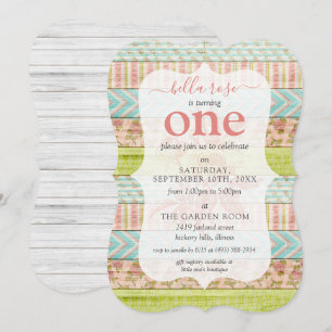 Meisjes verjaardag Shabby Rozen Cottage Rustieke H Kaart