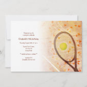 Meisjes Verjaardag Tiny Hearts Tennisfeest Kaart (Voorkant)