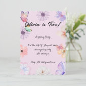 MEISJES VERJAARDAG UITNODIGING (Staand voorkant)