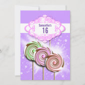 Meisjes verjaardagscadeau snoep 16 kaart (Voorkant)