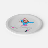 Meisjes verjaardagsfeest schattige hiphopdanser papieren bordje (Gekanteld)