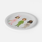 Meisjes verjaardagsfeest schattige pajama-sleepove papieren bordje (Gekanteld)