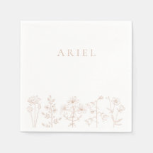 Meisjes verjaardagsfeestje bloemen elegante papier