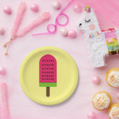 Meisjes verjaardagsfeestje Summer watermelon ice Papieren Bordje (Feest)