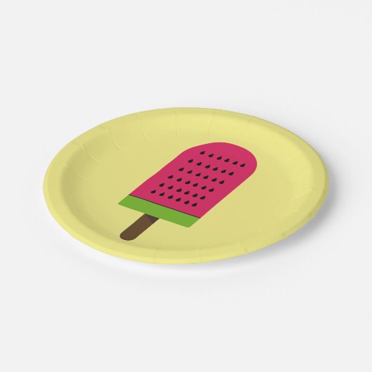 Meisjes verjaardagsfeestje Summer watermelon ice Papieren Bordje (Gekanteld)