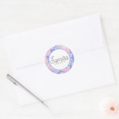 Meisjes Verjaardagspastel LoFi Bloemen Sticker (Envelop)