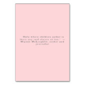 Meisjes Verjaardagsuitnodiging Kaart Platte Kaart (Achterkant)