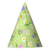 Meisjes verjaardagszomerfeest pet roze bloemen feesthoedjes (Achterkant)