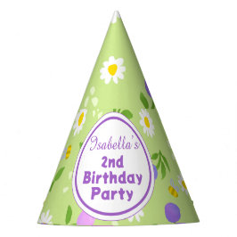 Meisjes verjaardagszomerfeest pet roze bloemen feesthoedjes