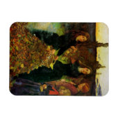 Meisjes verzamelen herfst bladeren voor een vreugd magneet (Horizontaal)